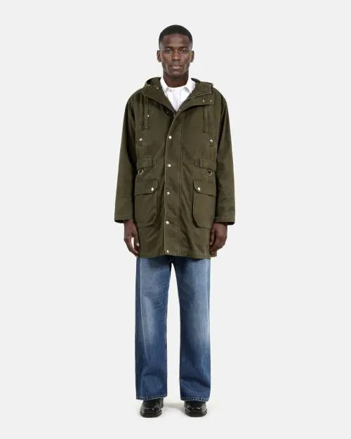 Men Coats and Jackets The Kooples Khaki Hooded Parka Kaki