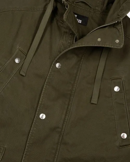 Men Coats and Jackets The Kooples Khaki Hooded Parka Kaki