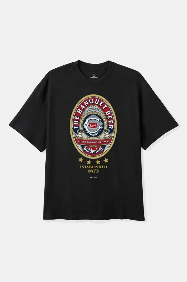 Men Coors Start Your Legacy Banquet SS Standard TShirt Black Brixton TShirts
