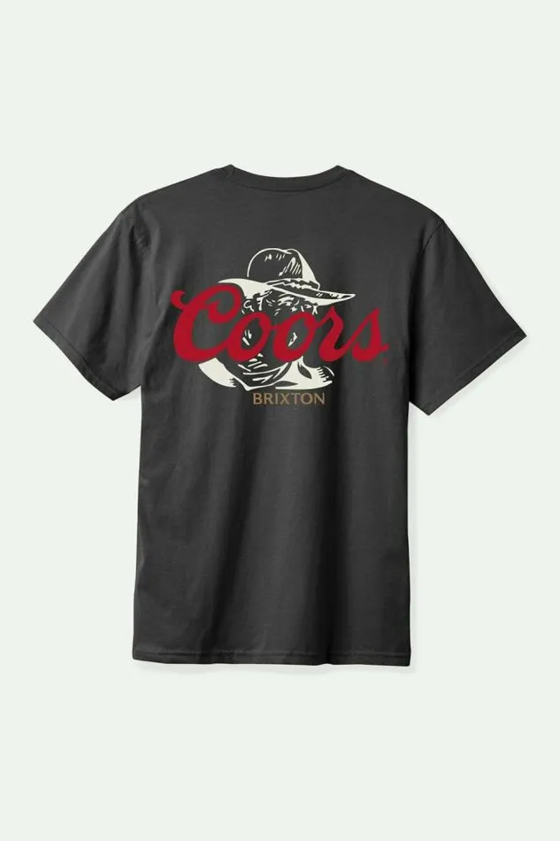 Men Coors Wayne SS Standard TShirt Black Brixton TShirts