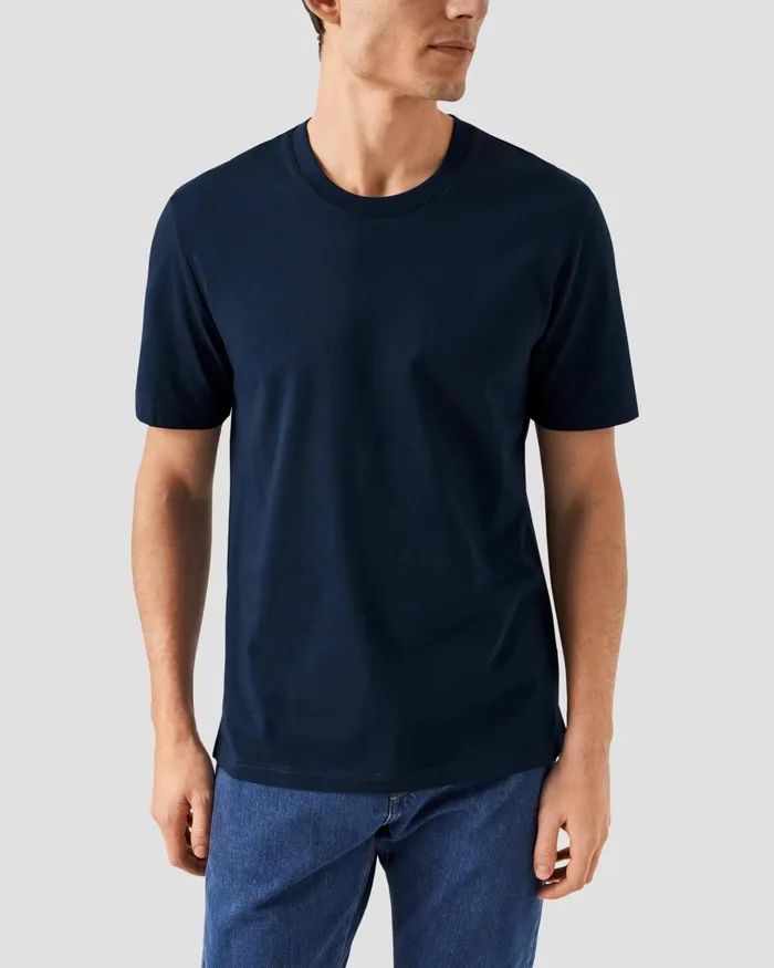Men Crewneck TShirt Blue Eton TShirts