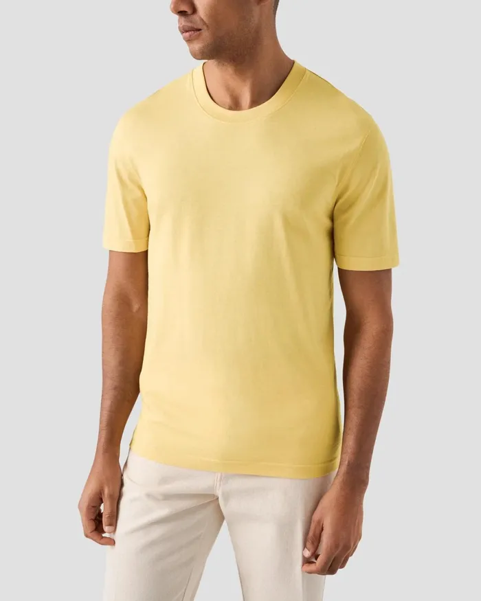 Men Crewneck TShirt Yellow Eton TShirts