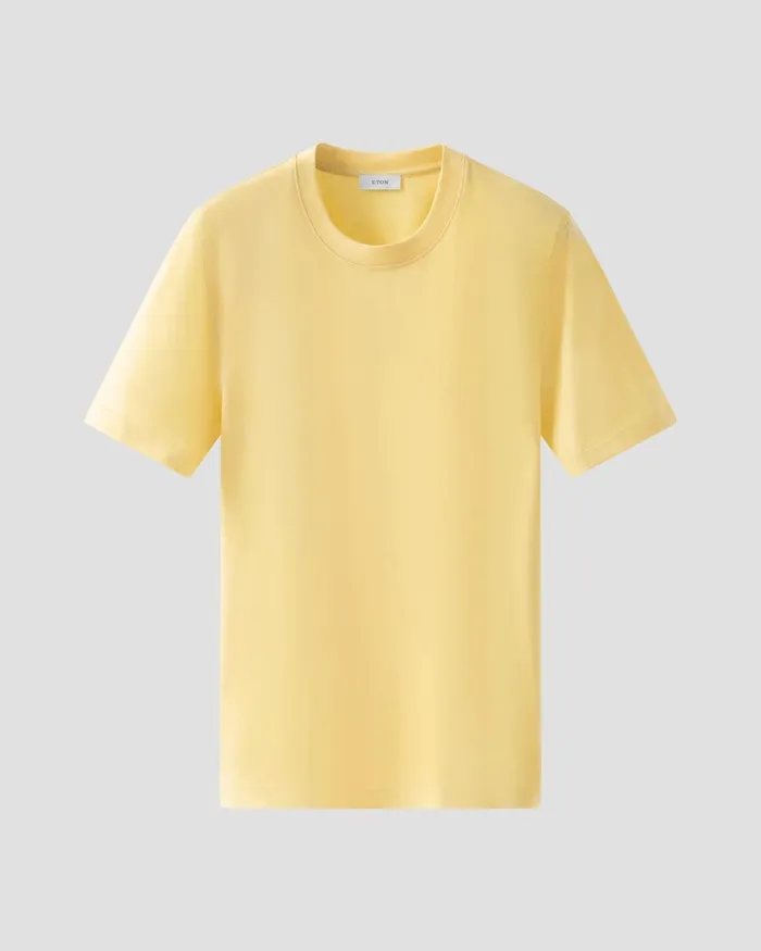 Men Crewneck TShirt Yellow Eton TShirts Men Crewneck TShirt Yellow Eton TShirts