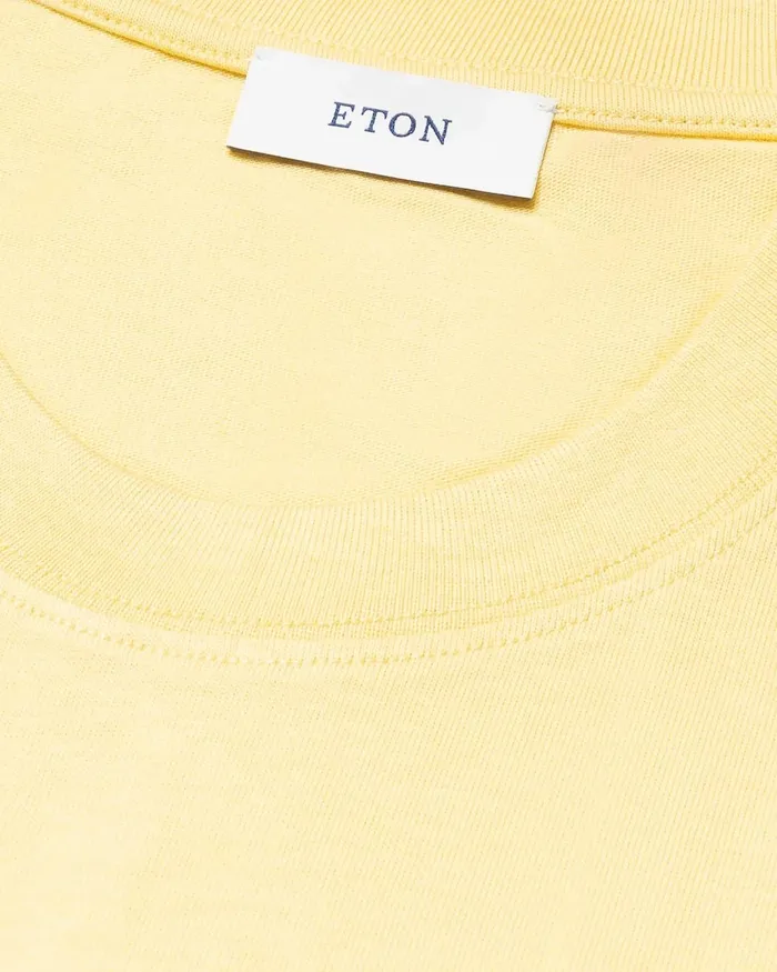 Men Crewneck TShirt Yellow Eton TShirts Men Crewneck TShirt Yellow Eton TShirts