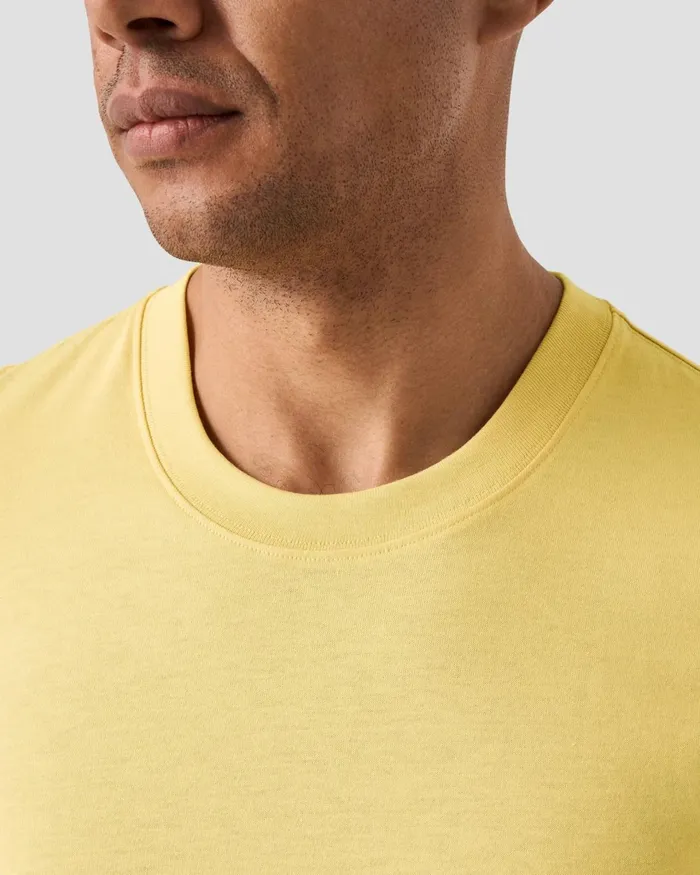 Men Crewneck TShirt Yellow Eton TShirts Men Crewneck TShirt Yellow Eton TShirts