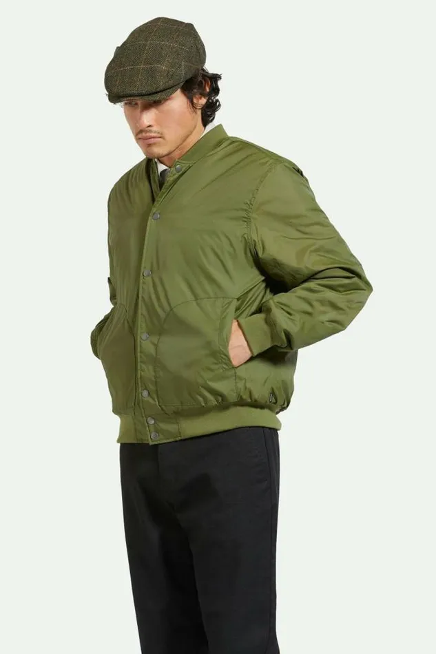 Men Dillinger Flight Bomber Jacket Cypress Green Brixton Jackets