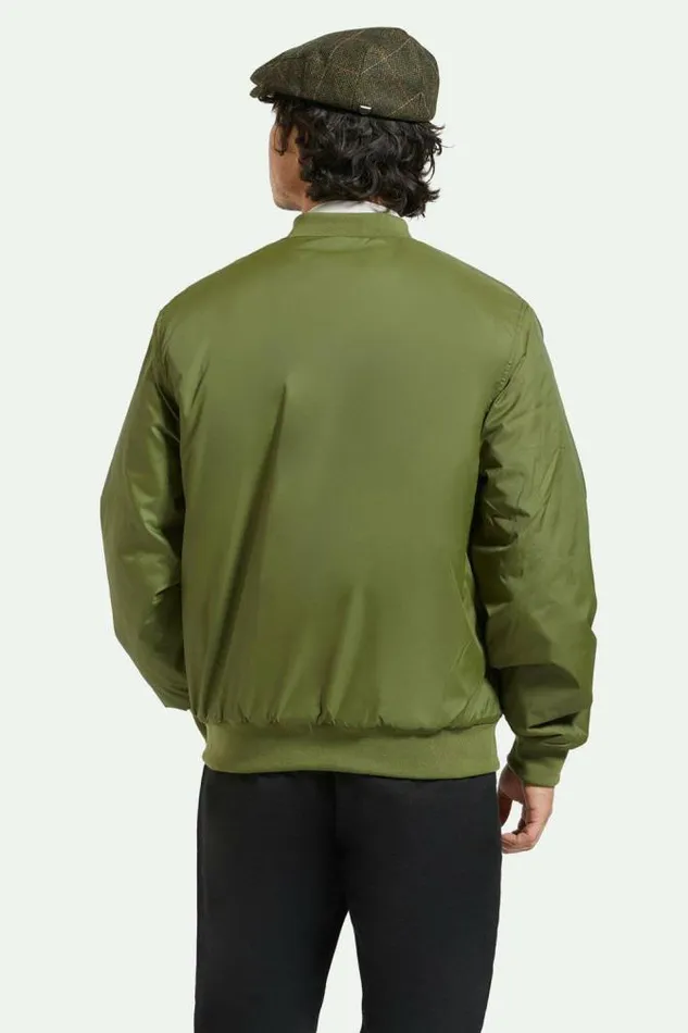 Men Dillinger Flight Bomber Jacket Cypress Green Brixton Jackets