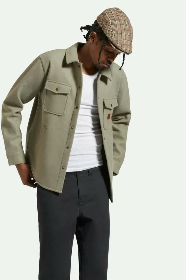 Men Durham Felted Stretch Jacket Vetiver Brixton Jackets