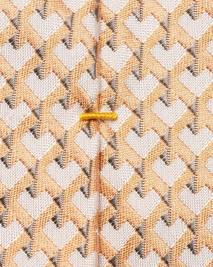 Men Geometric Tie Orange Eton Ties Men Geometric Tie Orange Eton Ties