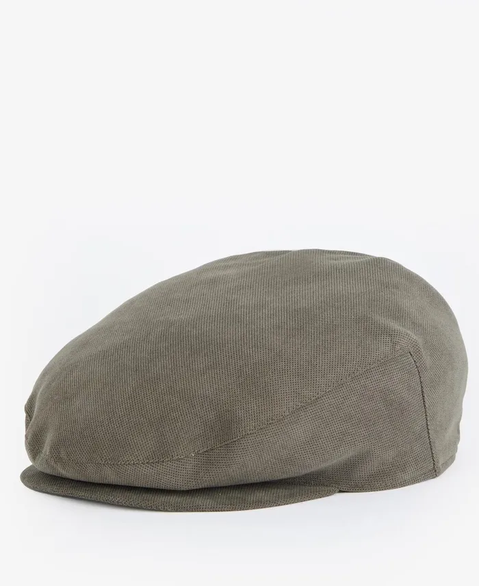 Men Hats Barbour Waterproof Beaufort Flat Cap Classic Brown