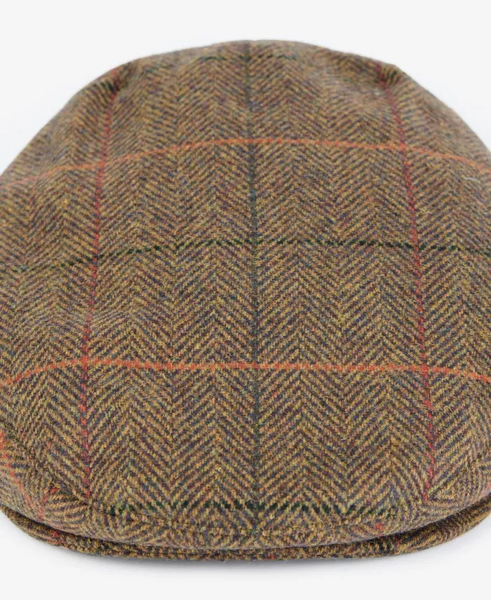 Men Hats Barbour Wilkin Flat Cap Oliveorangered Men Hats Barbour Wilkin Flat Cap Oliveorangered
