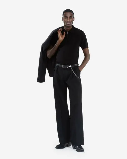 Men Jumpers and Cardigans The Kooples Black Knit Polo Black