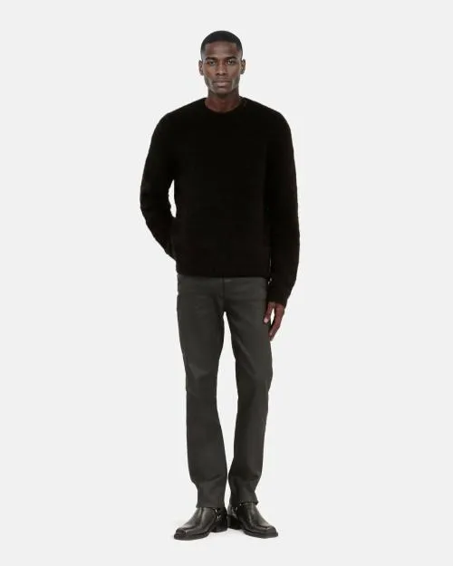 Men Jumpers and Cardigans The Kooples Black Wool And Mohair Sweater Black Stone