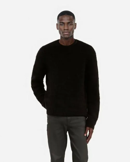 Men Jumpers and Cardigans The Kooples Black Wool And Mohair Sweater Black Stone