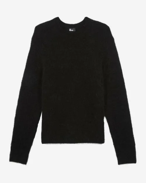 Men Jumpers and Cardigans The Kooples Black Wool And Mohair Sweater Black Stone