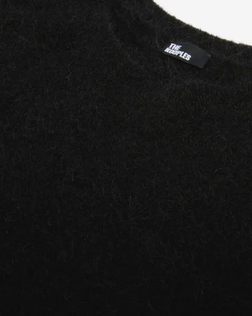 Men Jumpers and Cardigans The Kooples Black Wool And Mohair Sweater Black Stone