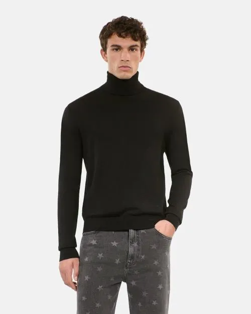 Men Jumpers and Cardigans The Kooples Black Wool Sweater Black