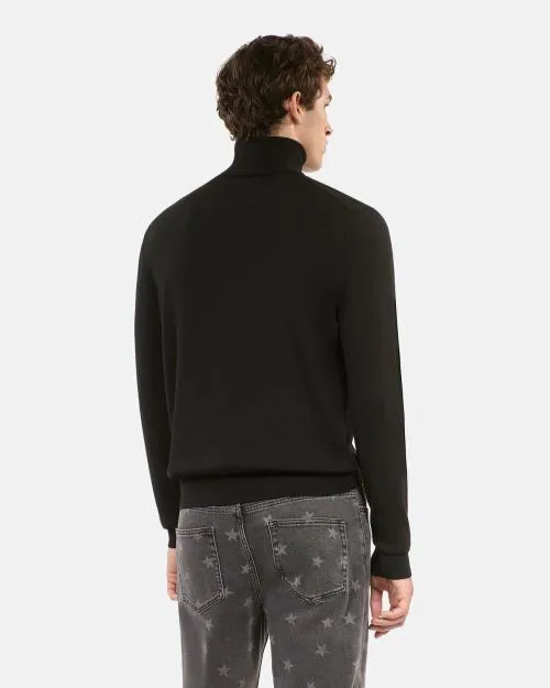 Men Jumpers and Cardigans The Kooples Black Wool Sweater Black