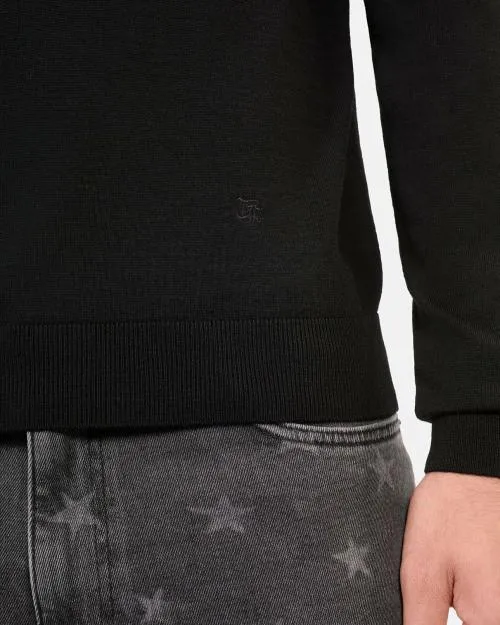 Men Jumpers and Cardigans The Kooples Black Wool Sweater Black