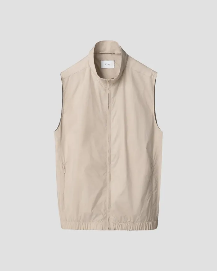 Men Lightweight Zip Vest Brown Eton Vests Men Lightweight Zip Vest Brown Eton Vests
