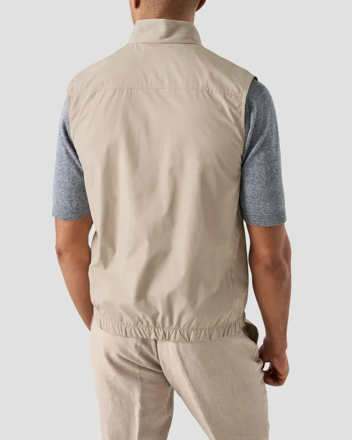 Men Lightweight Zip Vest Brown Eton Vests Men Lightweight Zip Vest Brown Eton Vests