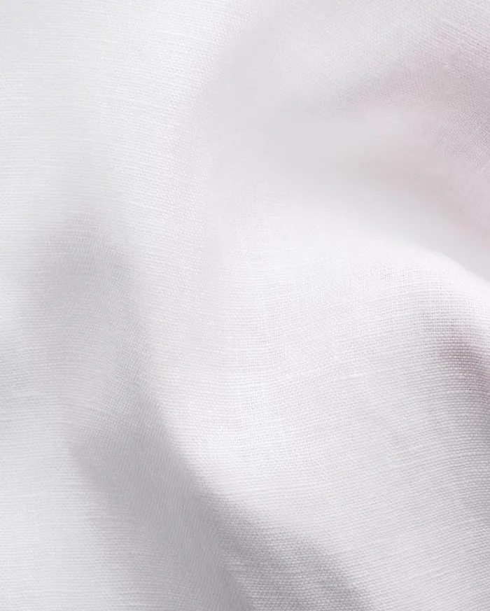 Men Linen Shirt White Eton Casual Shirts