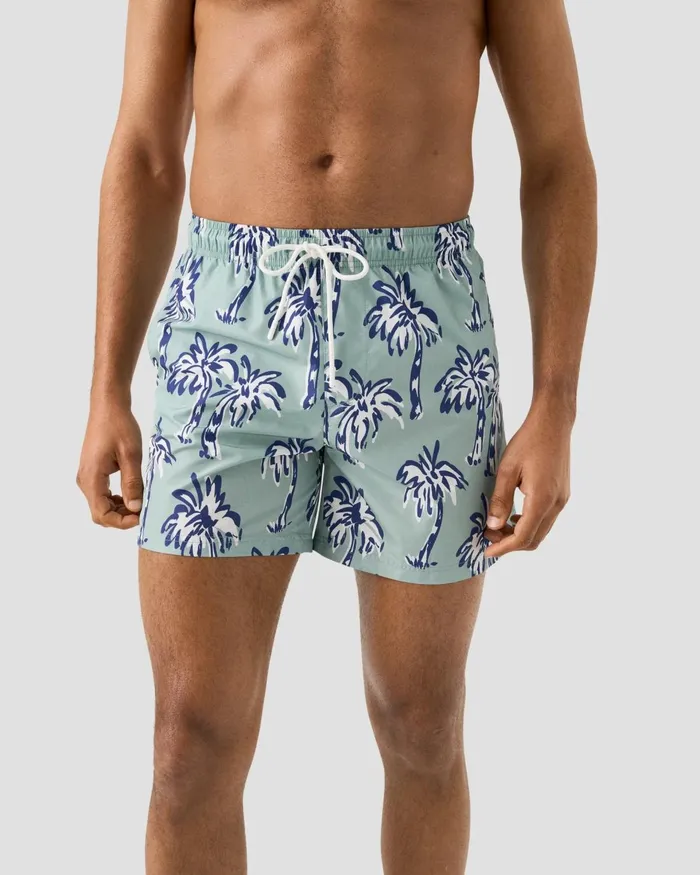 Men Motif Swim Shorts Green Eton Shorts and Swim Shorts Men Motif Swim Shorts Green Eton Shorts and Swim Shorts
