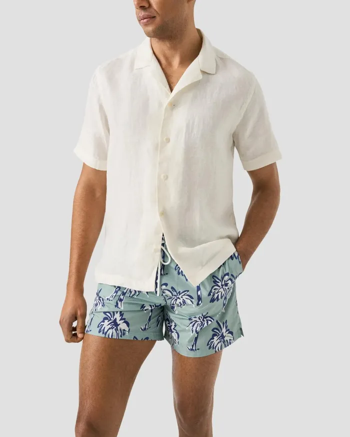 Men Motif Swim Shorts Green Eton Shorts and Swim Shorts Men Motif Swim Shorts Green Eton Shorts and Swim Shorts