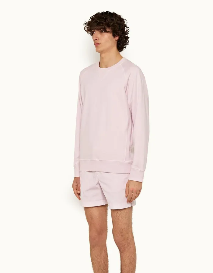 Men Orlebar Brown Day Shorts Bulldog Cotton Twill Conch Pink