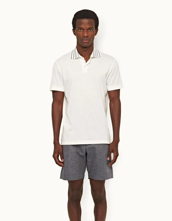 Men Orlebar Brown Day Shorts Harrop Linen Navy