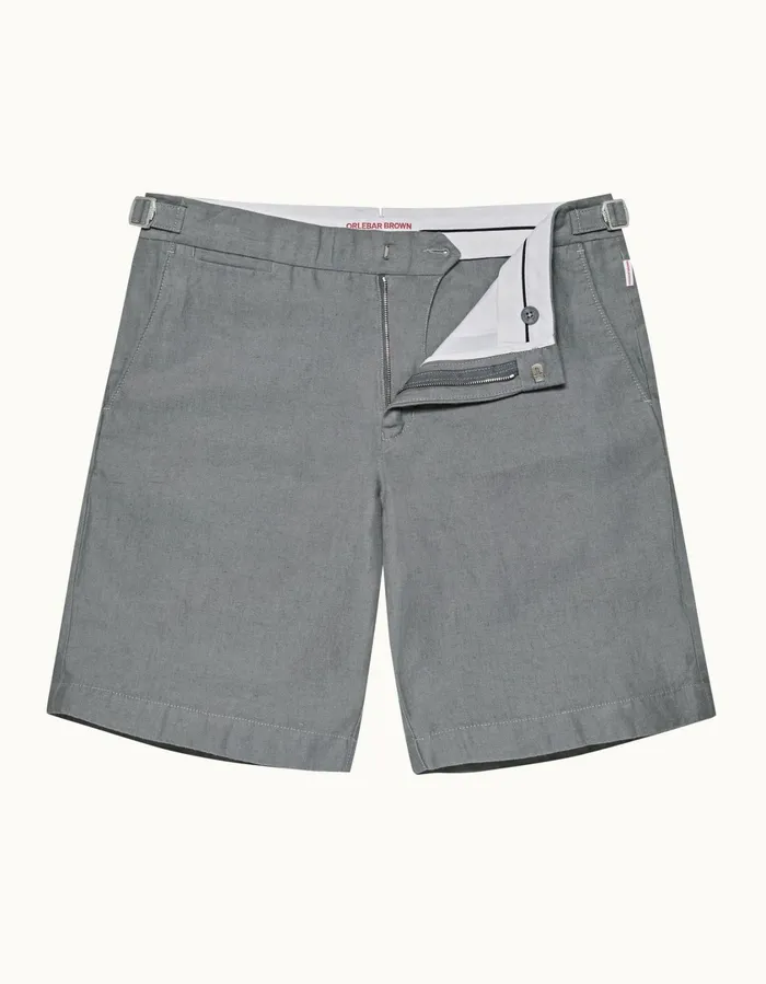 Men Orlebar Brown Day Shorts Norwich Linen Granite