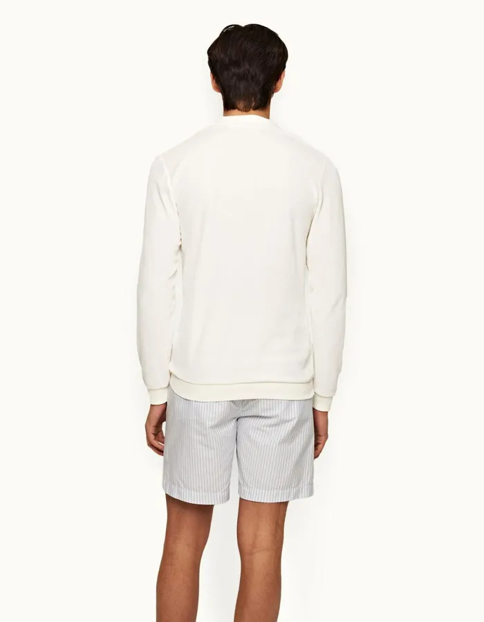 Men Orlebar Brown Polo Shirts Bouvet Towelling Sandbar
