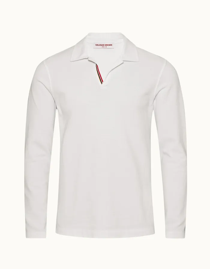 Men Orlebar Brown Polo Shirts Felix White