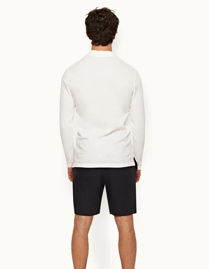 Men Orlebar Brown Polo Shirts Felix White