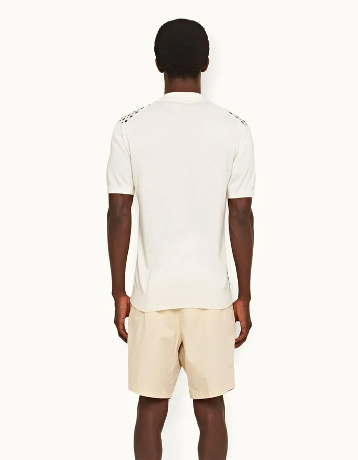 Men Orlebar Brown Polo Shirts Horton Silk Sea Mist