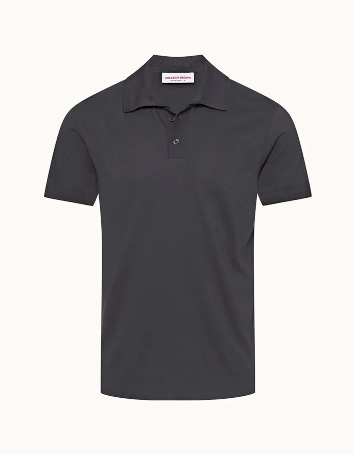 Men Orlebar Brown Polo Shirts Jarrett Piranha Grey