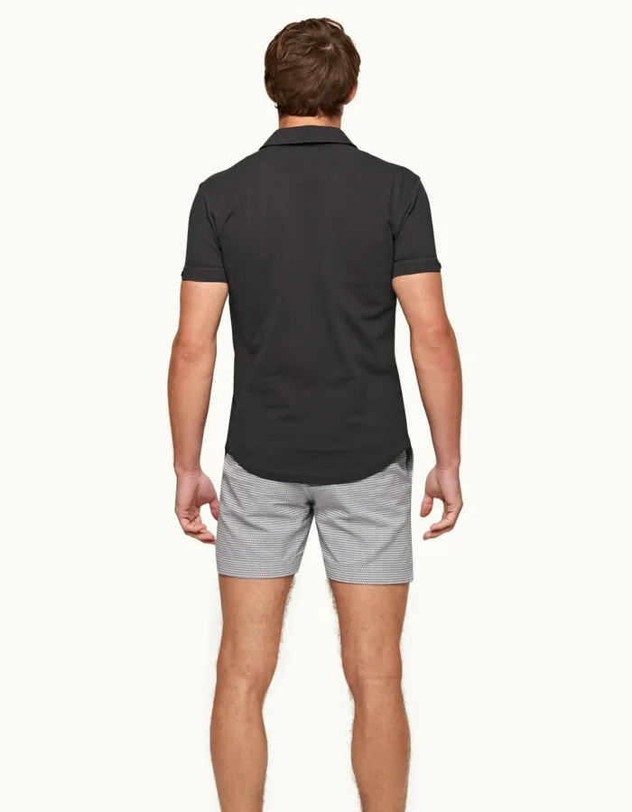 Men Orlebar Brown Polo Shirts Sebastian Piranha Grey
