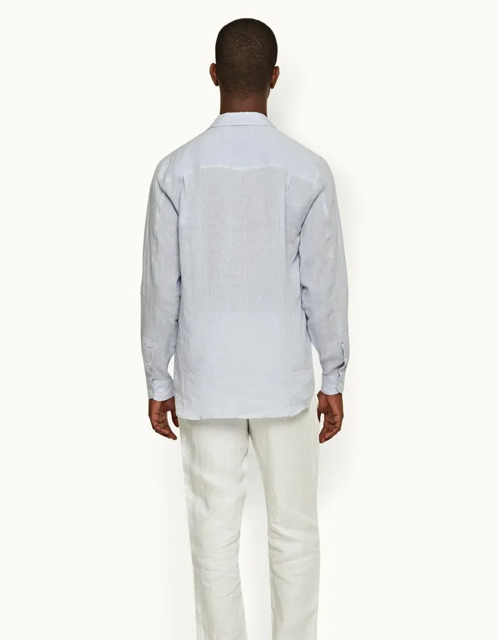 Men Orlebar Brown Shirts Justin Linen Hush