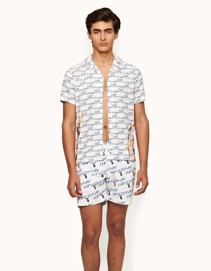 Men Orlebar Brown Shirts Travis Octopussy