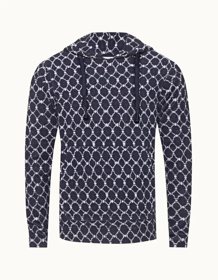 Men Orlebar Brown Sweats Blaine Towelling Midnight Navy