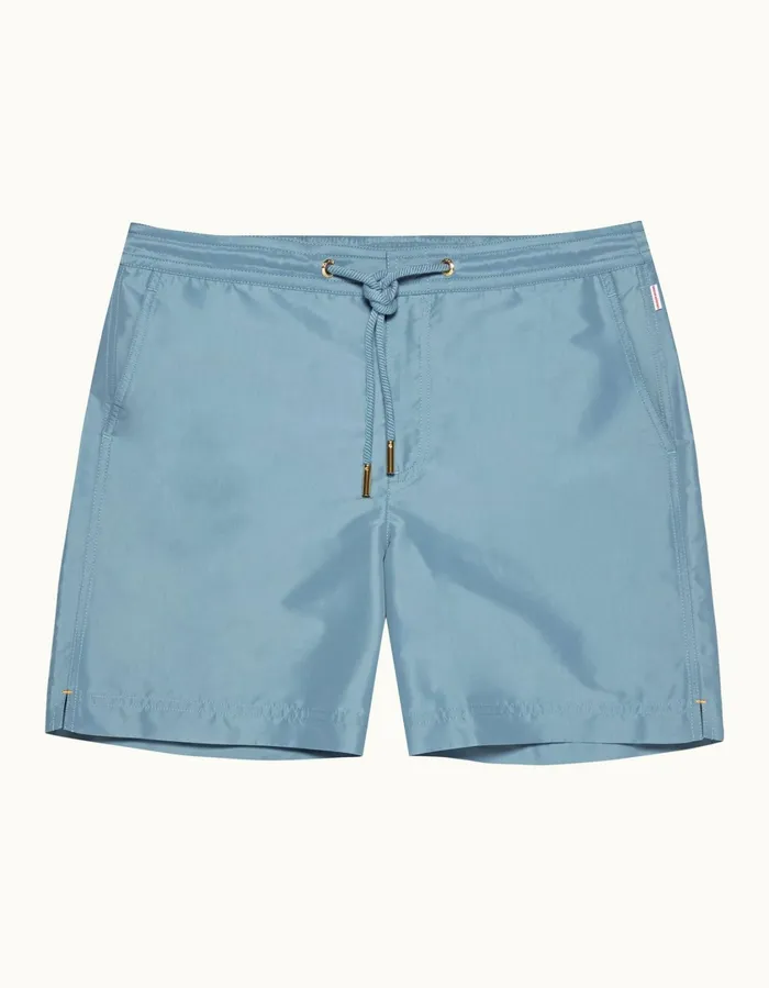 Men Orlebar Brown Swim Shorts Bulldog Drawcord Wish Blue