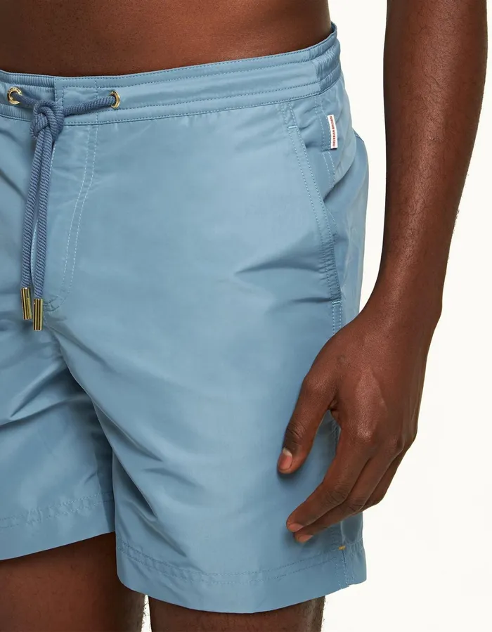 Men Orlebar Brown Swim Shorts Bulldog Drawcord Wish Blue