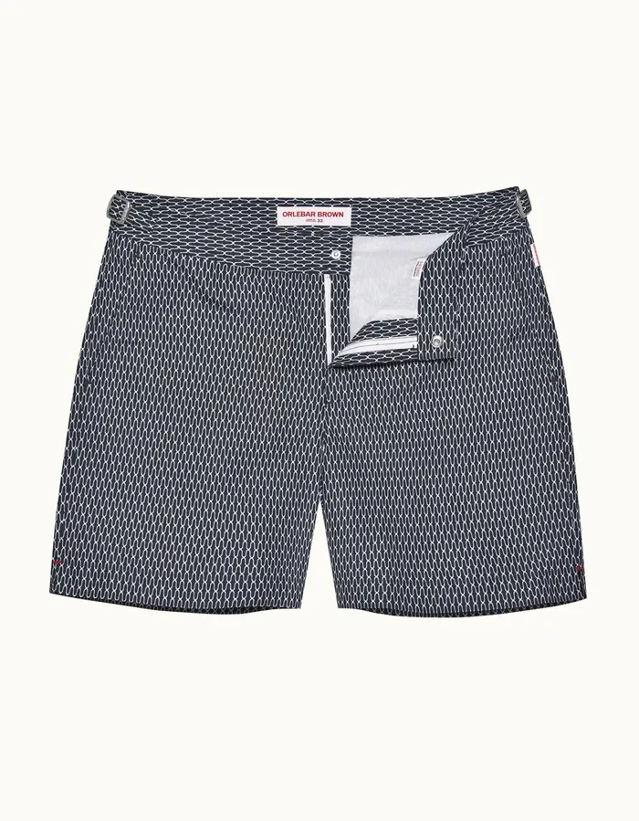 Men Orlebar Brown Swim Shorts Bulldog Midnight Navywhite