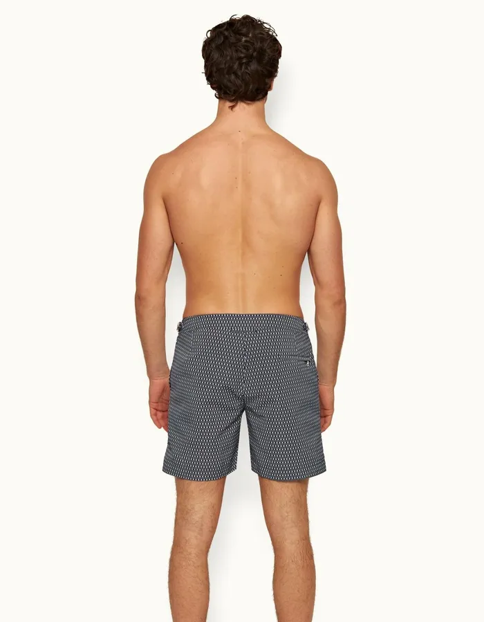 Men Orlebar Brown Swim Shorts Bulldog Midnight Navywhite