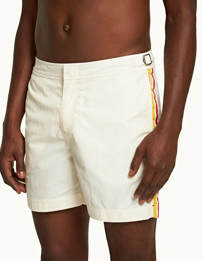 Men Orlebar Brown Swim Shorts Bulldog White Sand