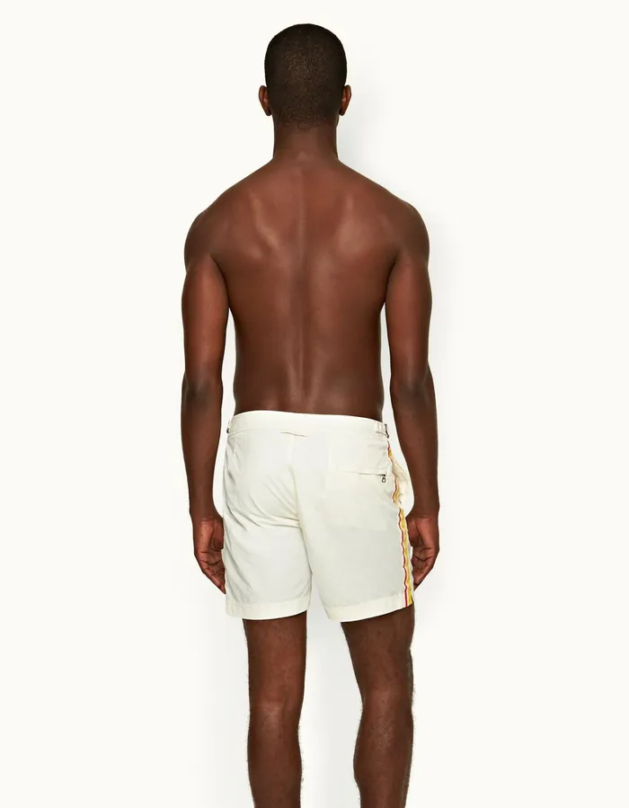 Men Orlebar Brown Swim Shorts Bulldog White Sand