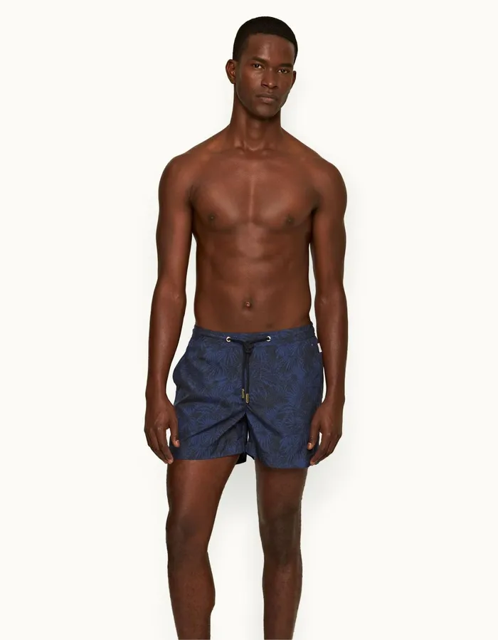 Men Orlebar Brown Swim Shorts Setter Drawcord Midnight Navy