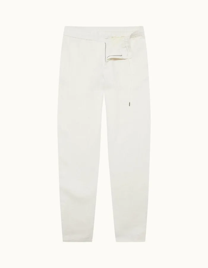 Men Orlebar Brown Trousers Cornell Linen Sandbar