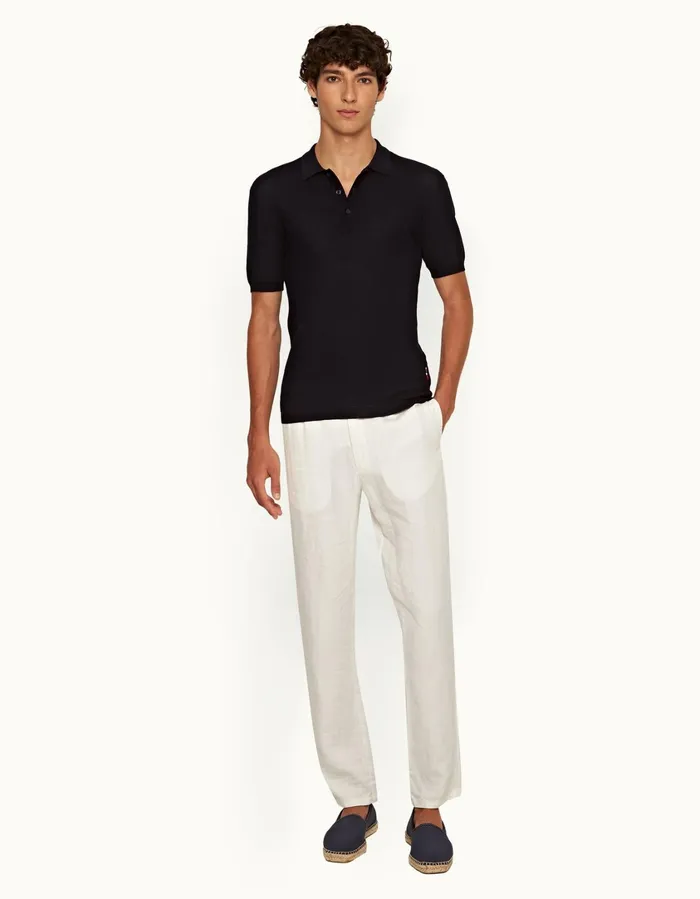 Men Orlebar Brown Trousers Cornell Linen Sandbar