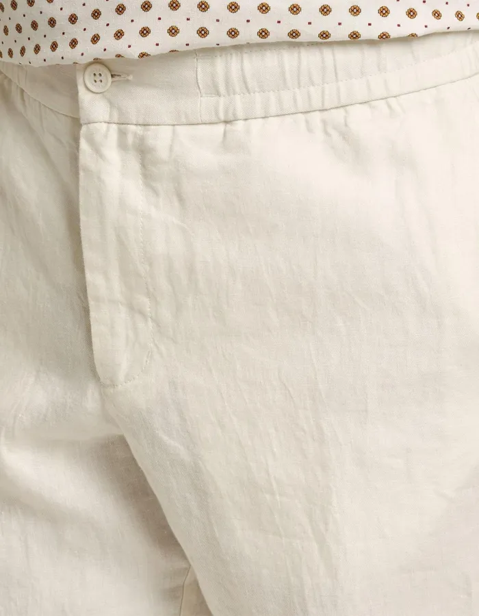 Men Orlebar Brown Trousers Cornell Linen Sandbar